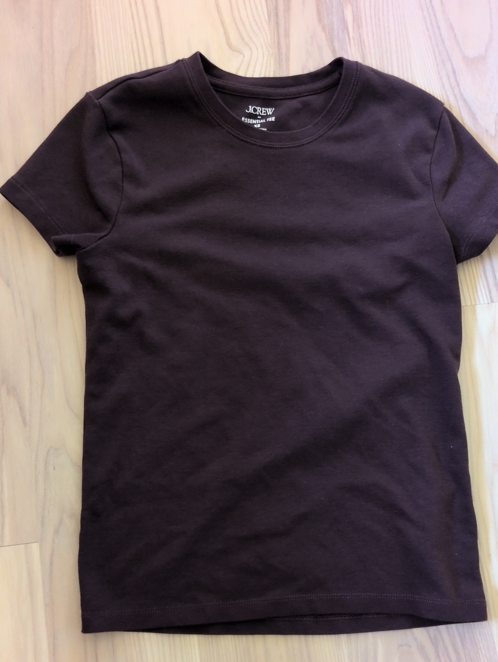 J. Crew Women's Short Sleeve Crewneck T-Shirt in Dark Brown